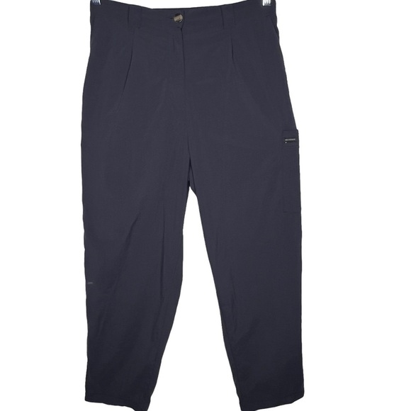 ExOfficio Bugs Away Gray Straight Leg Hiking Field Pants 14 Nylon High Waist - Picture 2 of 15